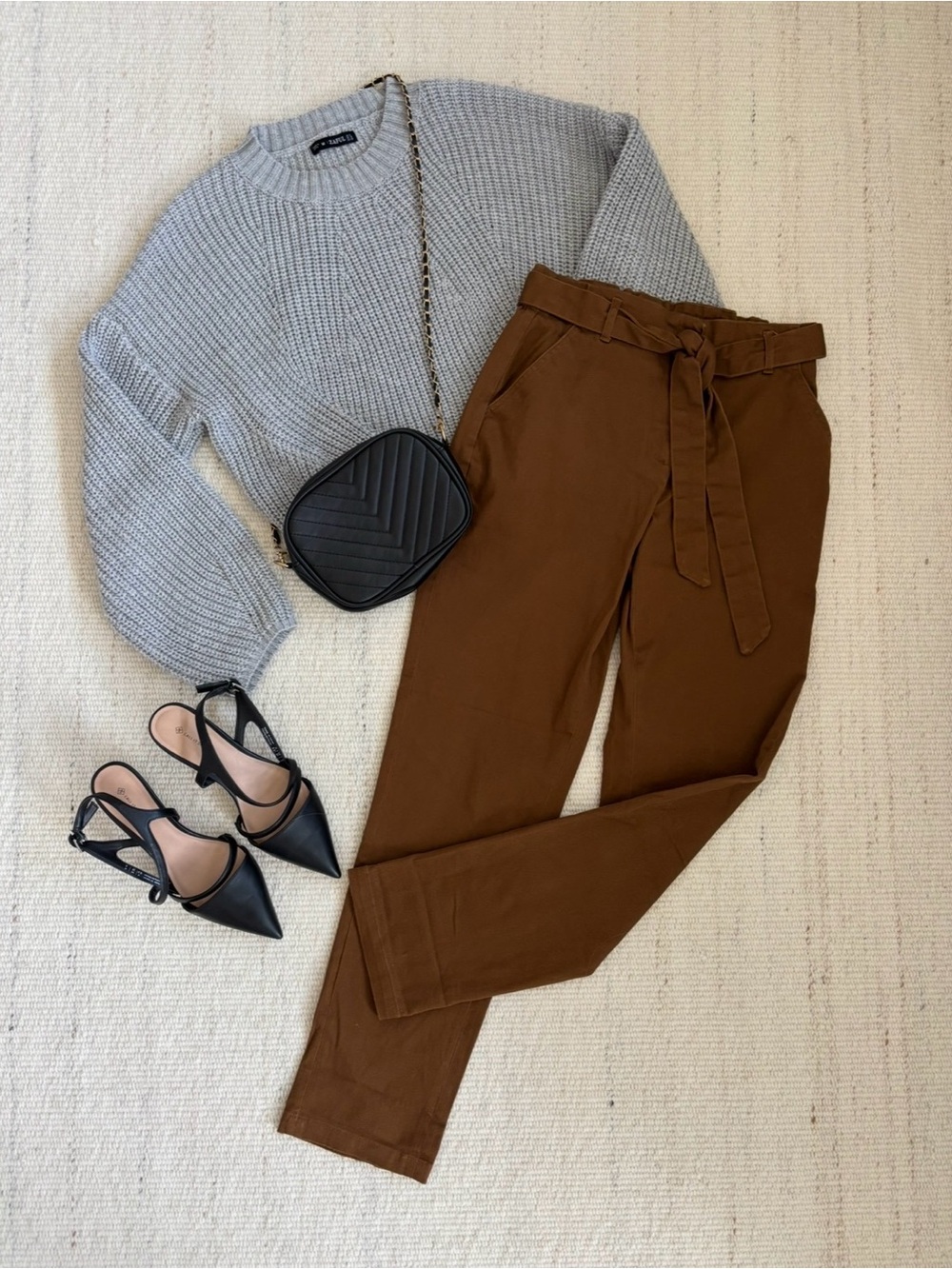 | NWT | RW&CO. | High-Rise Brown Cotton-Blend Pants Women’s size 2